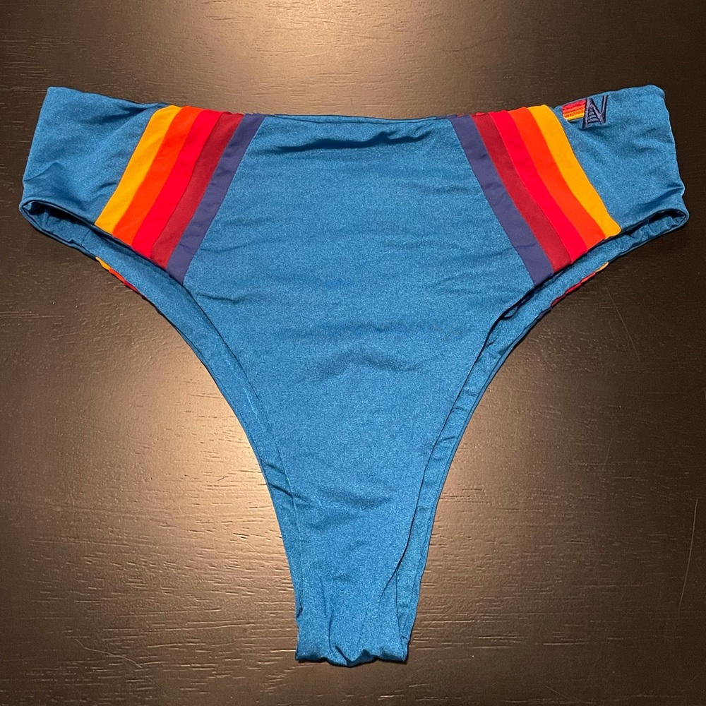 Aviator nation high waisted bikini bottom
